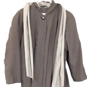 New York Harbor Woman's Long Jacket Size 6, Brown, Lined, Hood, Pockets